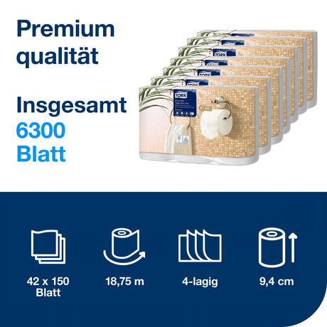 Tork Extra Soft Kleinrollen Toilettenpapier T4, 4-lagig, weiß – Ansicht 7