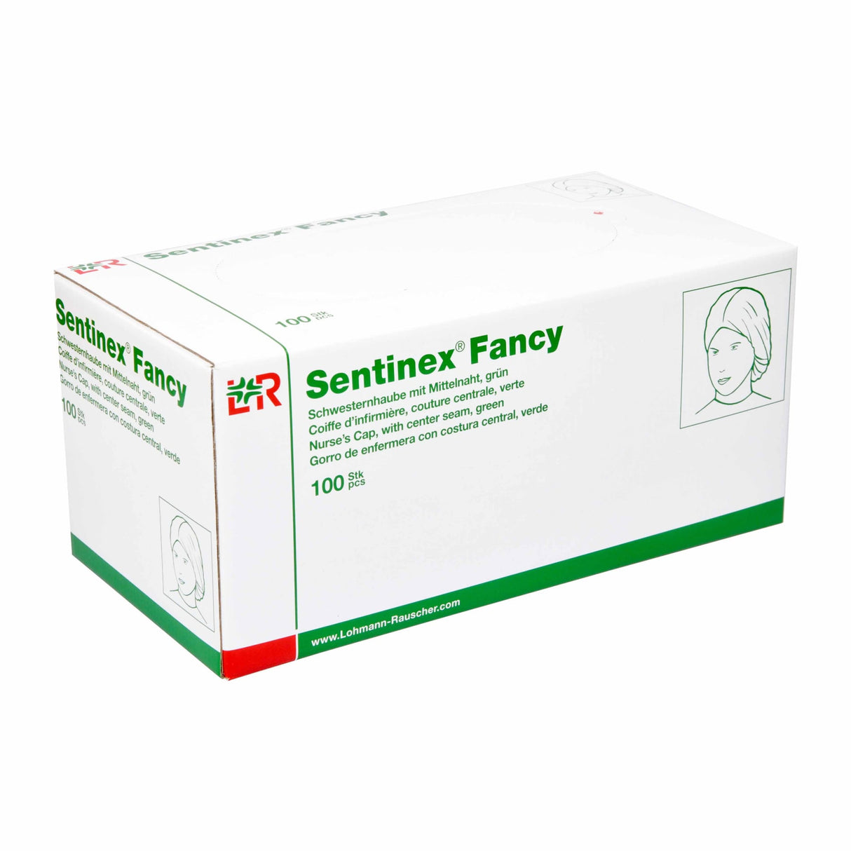 Lohmann & Rauscher Sentinex Fancy Schwesternhaube mit Mittelnaht, grün – Ansicht 3