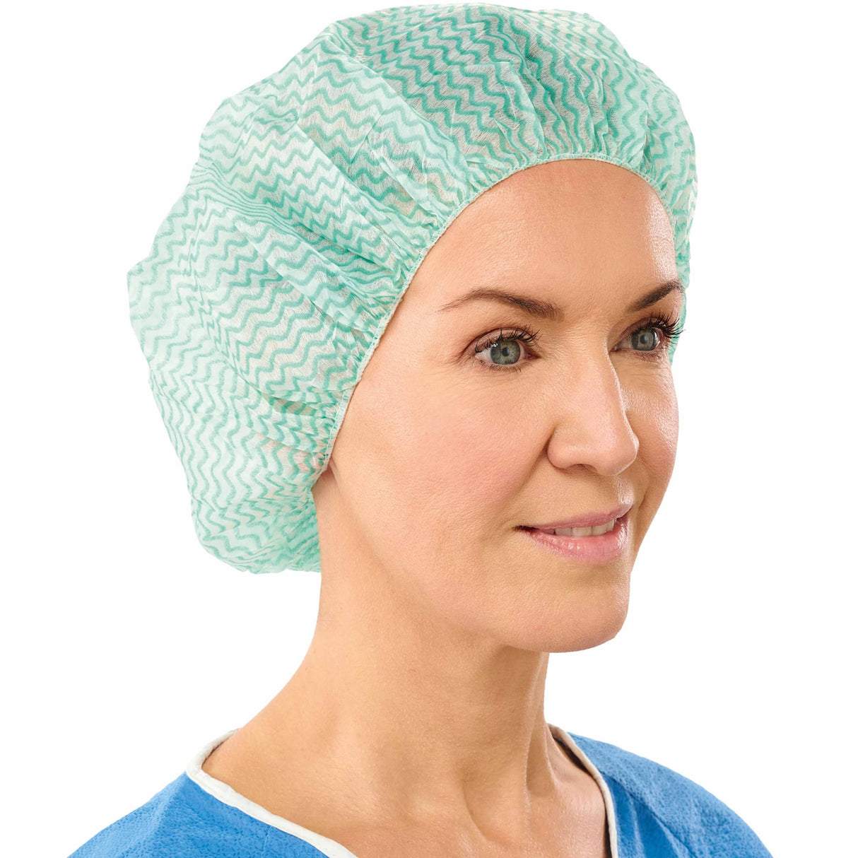Lohmann & Rauscher Sentinex Soft Baretthaube, grün, für langes und kurzes Haar
