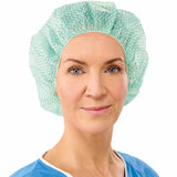 Lohmann & Rauscher Sentinex Soft Baretthaube, grün, für langes und kurzes Haar – Ansicht 2