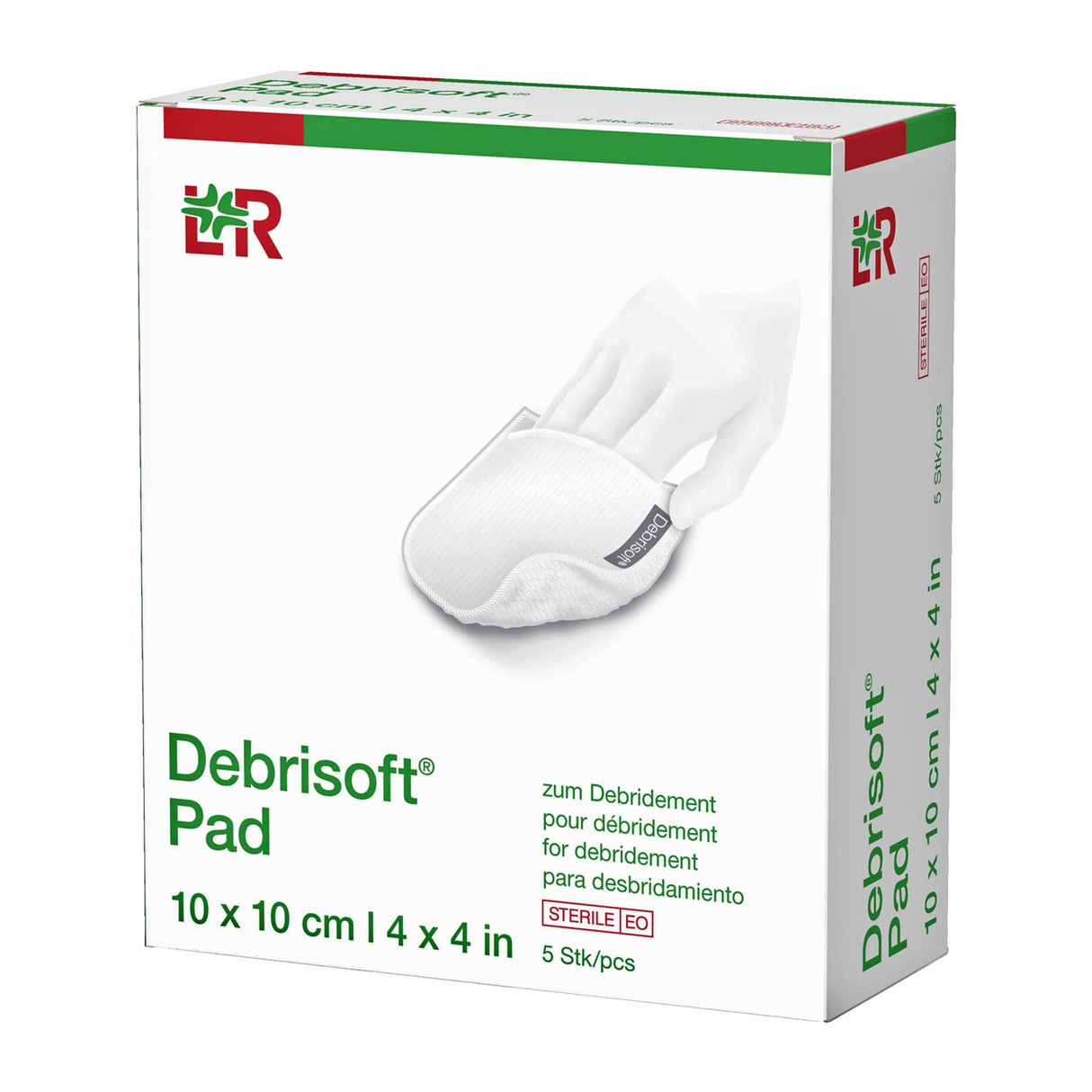 Lohmann & Rauscher Debrisoft Debridement Pad mit Grifftasche, steril, 10 x 10 cm – Ansicht 2