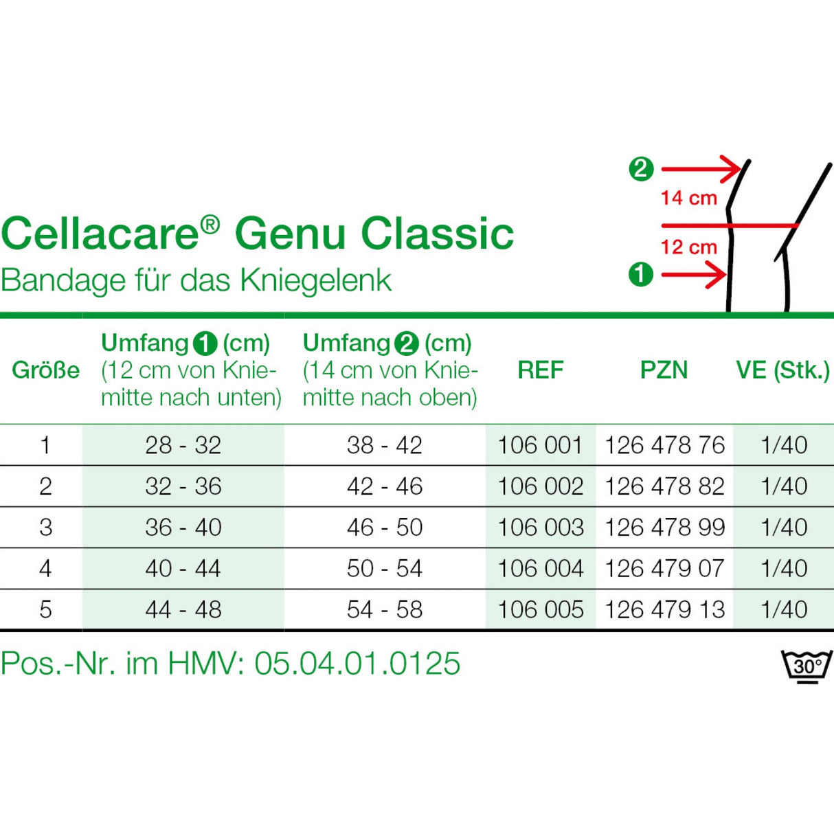 Lohmann & Rauscher Cellacare Genu Classic Kniebandage, mit Ringpolsterung – Ansicht 12