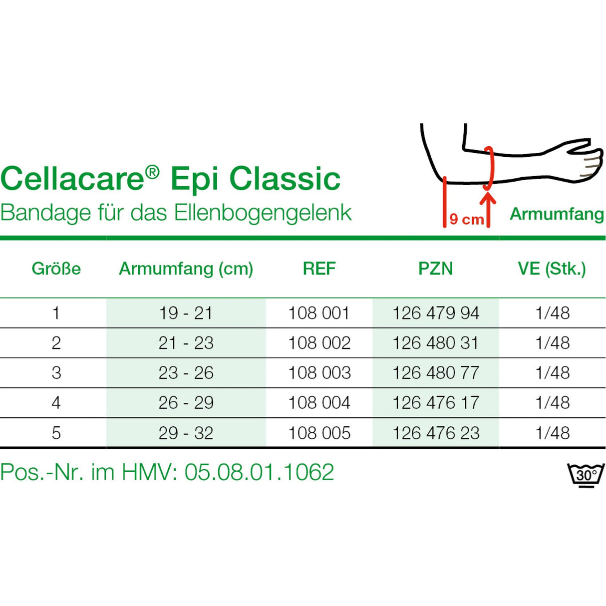 Lohmann & Rauscher Cellacare Epi Classic Ellenbogenbandage, gestrickt, beidseitig tragbar – Ansicht 12