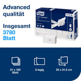 Tork Xpress Multifold Papierhandtücher, 2-lagig, weiß, H2 – 25,5 x 21,2 cm – Ansicht 2