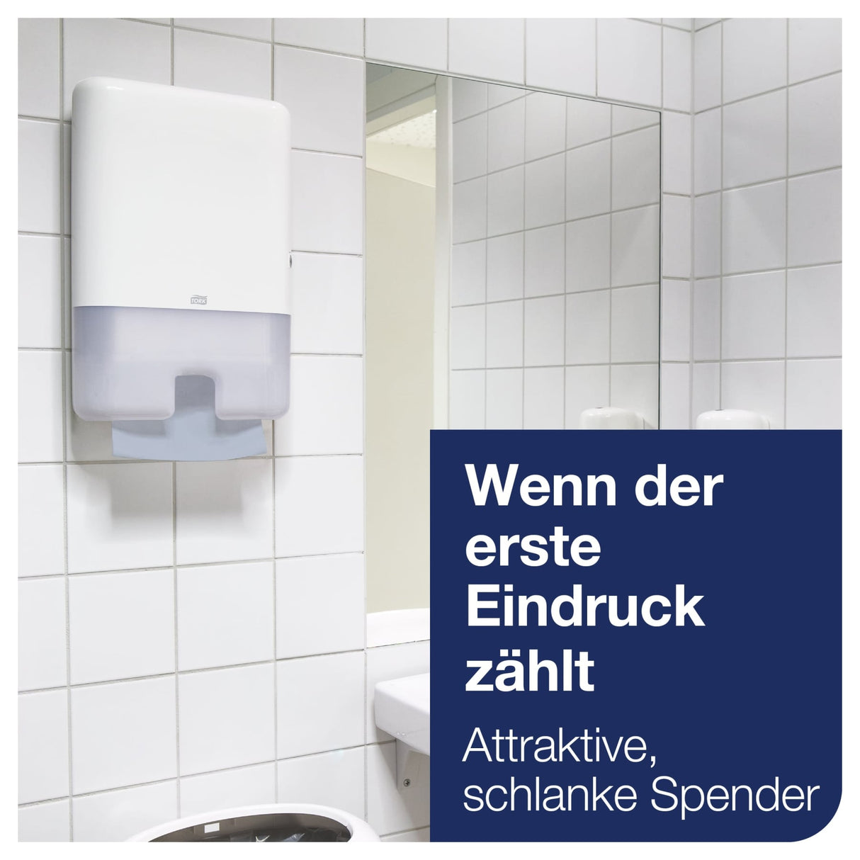 Tork Xpress Multifold Papierhandtücher, 2-lagig, blau, H2 – 23,4 x 21,3 cm – Ansicht 3