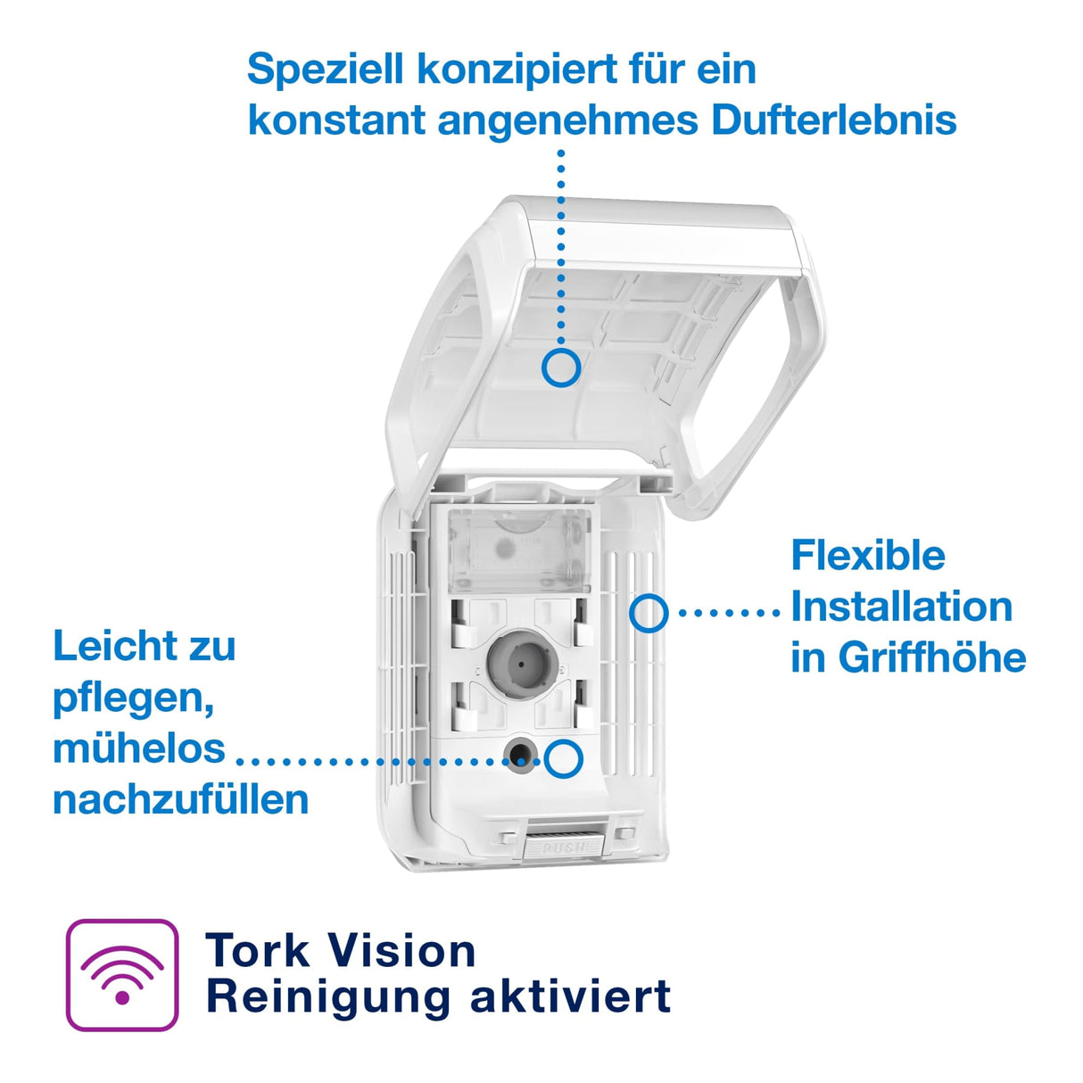 Tork Spender für Lufterfrischer A3, mit Vernebelungstechnologie, leicht nachfüllbar – Ansicht 7