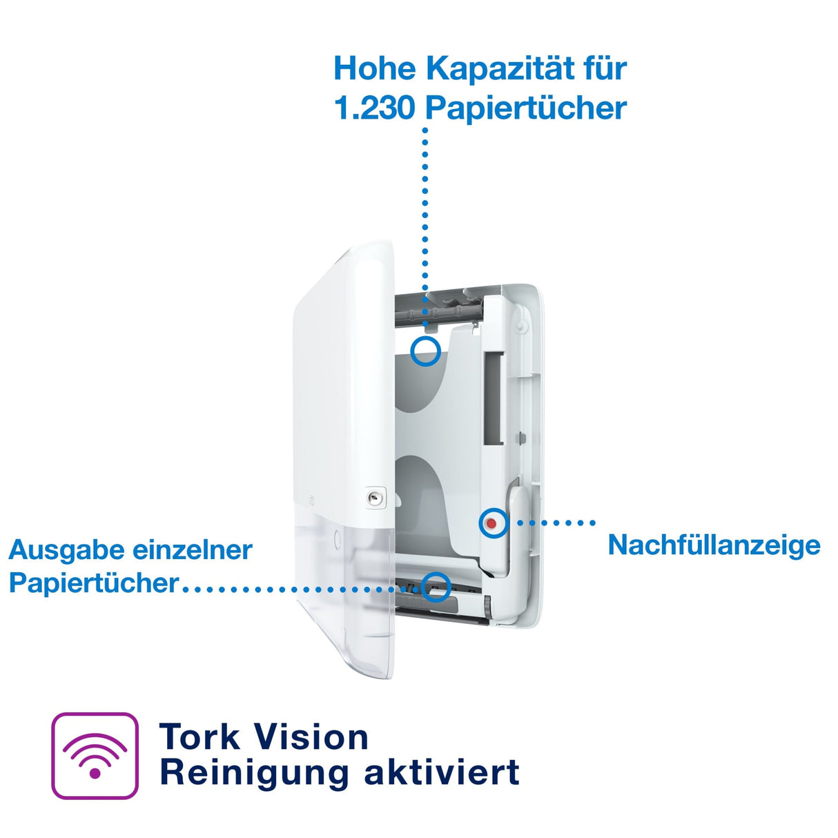 Tork PeakServe Mini Endlos-Handtuchspender, platzsparend, H5 – Ansicht 3