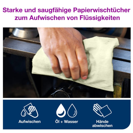 Tork Industrie Papierwischtücher W1, 2-lagig, grün – Ansicht 6