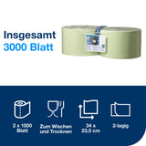 Tork Industrie Papierwischtücher W1, 2-lagig, grün – Ansicht 2