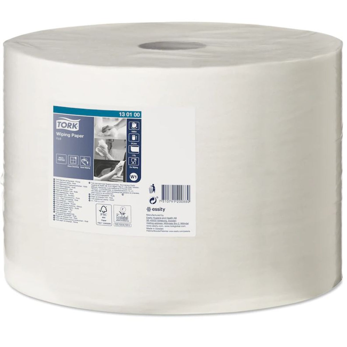 Tork Papierwischtücher W1, 1-lagig, weiß – Ansicht 2