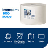 Tork Papierwischtücher W1, 1-lagig, weiß – Ansicht 3