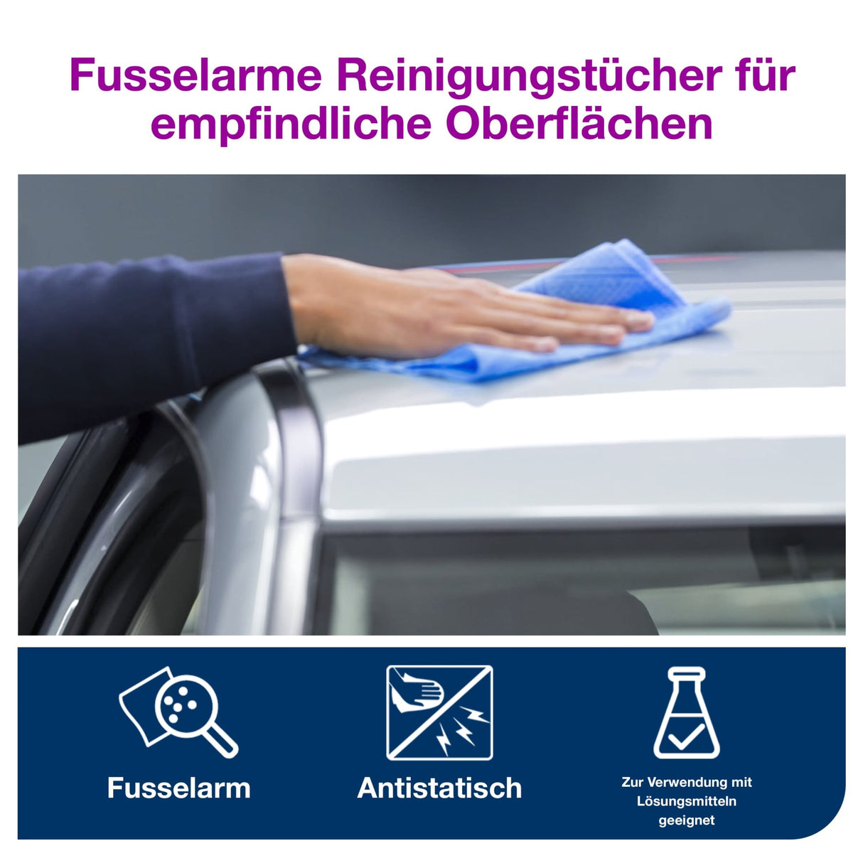 Tork Industrie Reinigungstücher W4, 1-lagig, blau – Ansicht 6