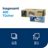 Tork Industrie Reinigungstücher W4, 1-lagig, blau – Ansicht 2