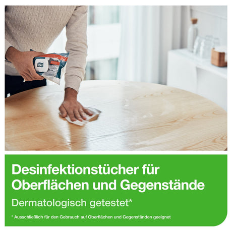 Tork Desinfektionstücher für Oberflächen, ethanolfrei, gebrauchsfertig, W20 – Ansicht 3