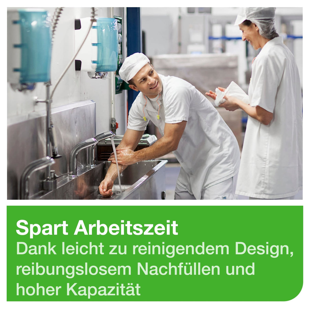Tork Performance Innenabrollungsspender M2, weiß/türkis, hohe Kapazität – Ansicht 2