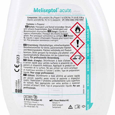 B. Braun Meliseptol acute Flächendesinfektionsmittel, parfümfrei – Ansicht 6