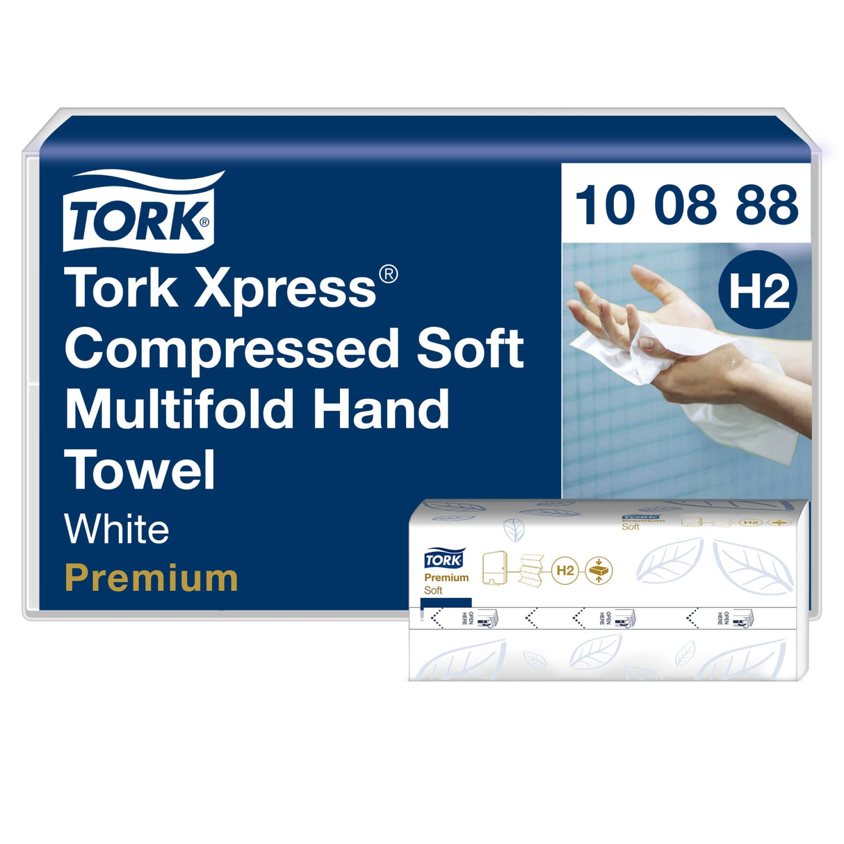 Tork Xpress Multifold Papierhandtücher, 2-lagig, weiß, H2 – 32 x 21,2 cm, weich
