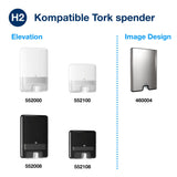 Tork Xpress Multifold Papierhandtücher H2, 2-lagig, weiß, 24 x 21,2 cm – Ansicht 3
