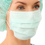 Lohmann & Rauscher Sentinex Classic EL OP-Maske mit Ohrschlaufen, hoher Filterleistung, grün