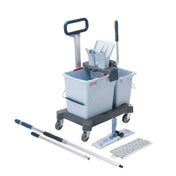 Vileda Professional Doppelfahreimer UltraSpeed Pro Ready-to-Go – modulares Wischsystem mit r-MicroLite Max Mop