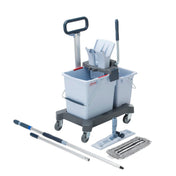 Vileda Professional UltraSpeed Pro r-Trio Doppelfahreimer-Set – 12 % schnellere Reinigung durch optimierten Wringvorgang