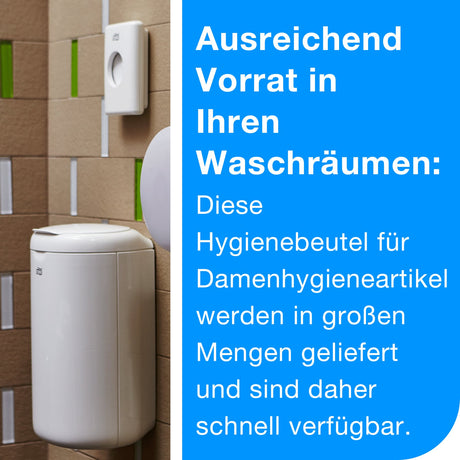 Tork Hygienebeutel B5, weiß, hygienisch verpackt – Ansicht 5