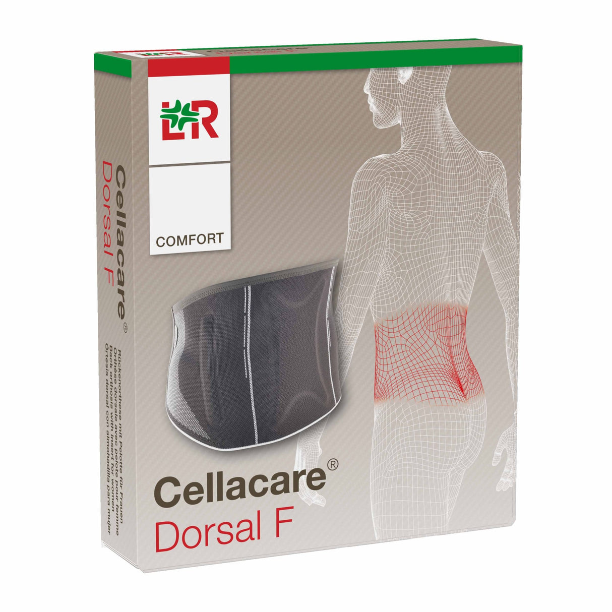 Lohmann & Rauscher Cellacare Dorsal F Comfort Rückenorthese für Frauen, taupe/weiß, tailliert – Ansicht 3