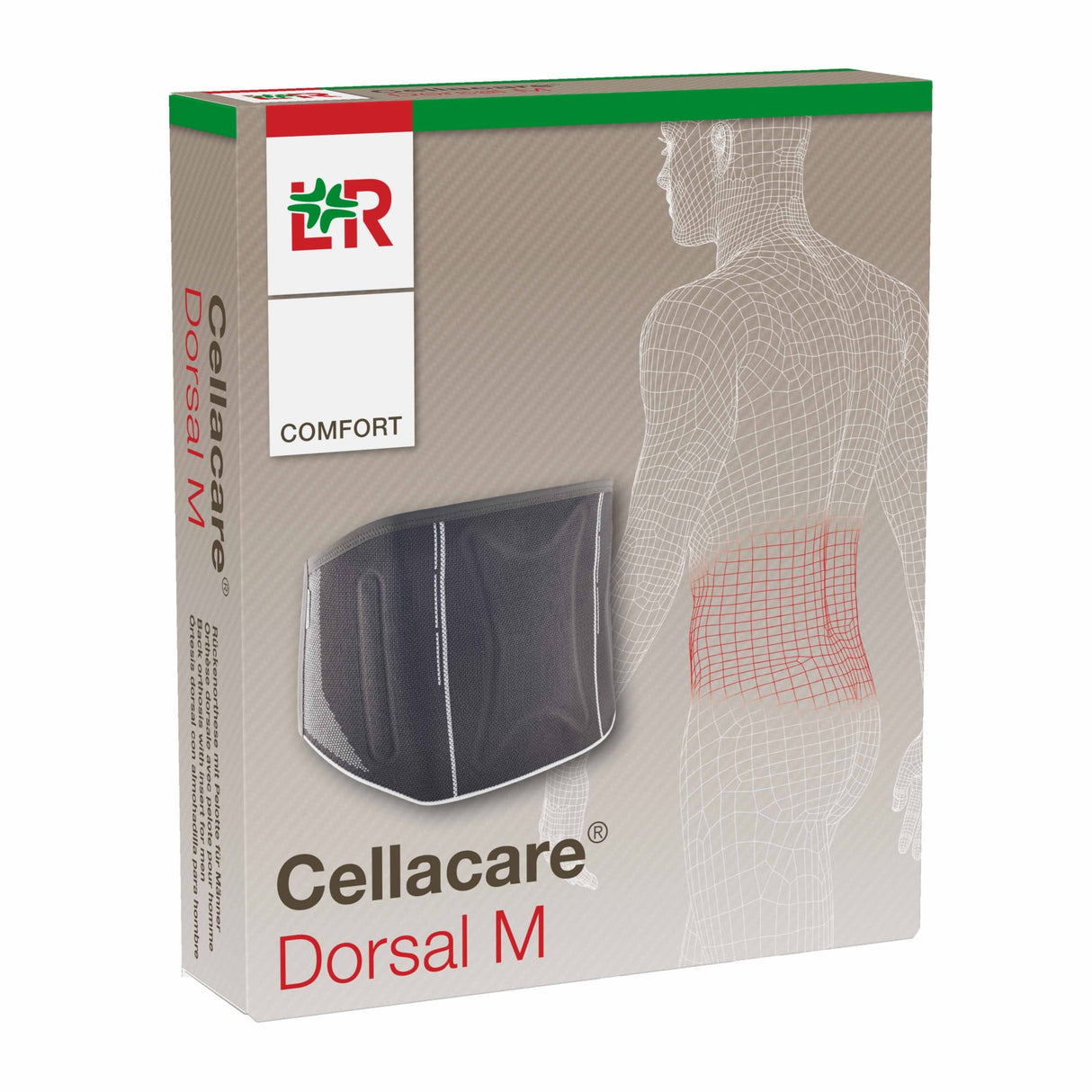 Lohmann & Rauscher Cellacare Dorsal M Comfort Rückenorthese für Männer, taupe/weiß – Ansicht 5