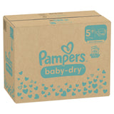 Pampers Baby Dry Windeln Größe 5+ Junior Plus, 12-17 kg – doppeltes Sicherheitsbündchen – Ansicht 6