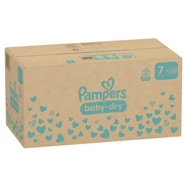 Pampers Baby Dry Windeln Größe 7 Extra Large, ab 15 kg – extra Trockenheitslage
