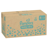 Pampers Baby Dry Windeln Größe 8 Extra Large, ab 17 kg – doppeltes Sicherheitsbändchen