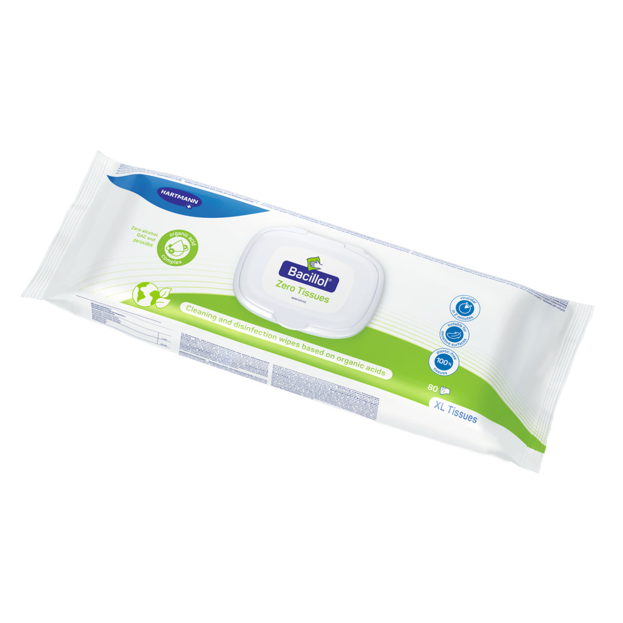 BODE Bacillol Zero Tissues XL-Flächendesinfektionstücher 20 × 30 cm, materialschonend