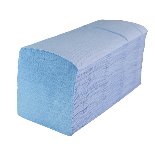 ZVG zetForm Falthandtücher V-Falz, Tissue, blau, 2-lagig