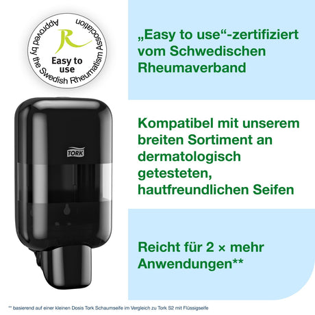 Tork Mini Seifen- und Desinfektionsmittelspender S5, mit Sichtfenster – Ansicht 7