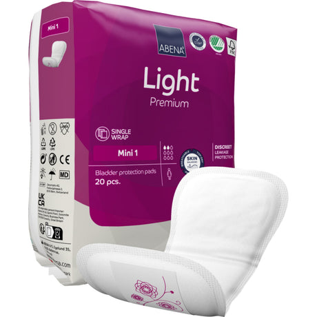ABENA® Light Premium Inkontinenzeinlagen – Mini 1 – Packung = 20 Stück