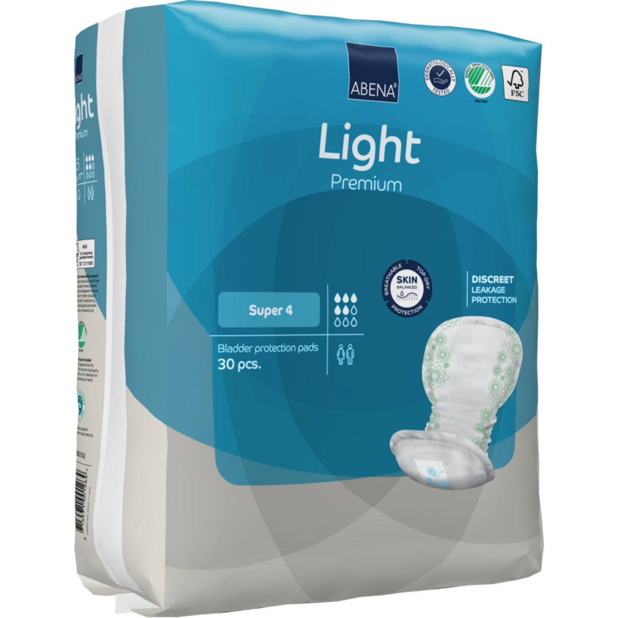 ABENA® Light Premium Inkontinenzeinlagen – Super 4 – Packung = 30 Stück