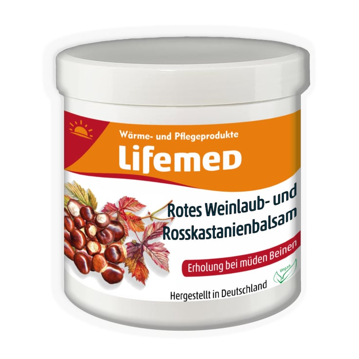 Lifemed Rotes Weinlaub- & Rosskastanienbalsam kühlend Pflegecreme 250 ml