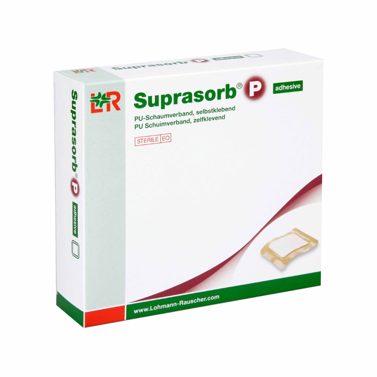 Lohmann & Rauscher Suprasorb P PU-Schaumverband, steril, selbstklebend, anatomisch geformt – Ansicht 4