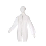 AMPri Med-Comfort Besucherjacke mit Reißverschluss, PP-Vlies, weiß - 1 Karton = 100 Stück, Größe M