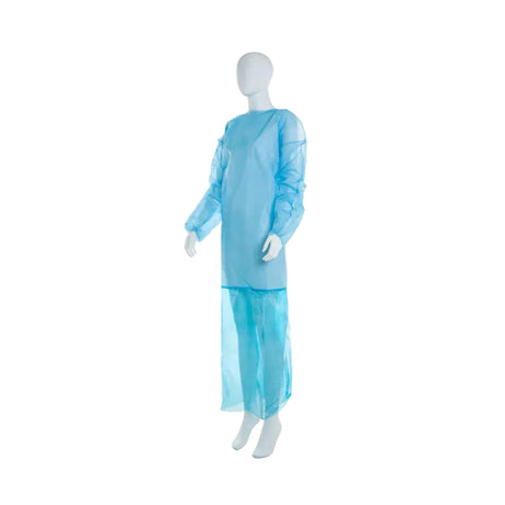 AMPri Med-Comfort Einwegkittel PP-Vlies, blau - 1 Packung = 10 Stück