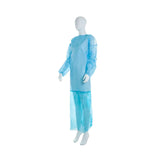 AMPri Med-Comfort Einwegkittel PP-Vlies, blau - 1 Karton = 10 Packungen à 10 Stück