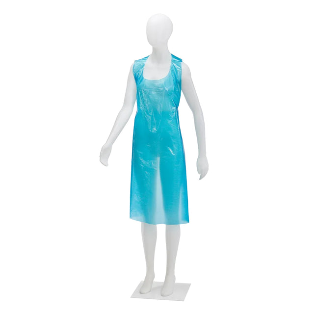AMPri Med-Comfort Einwegschürze, 75 × 120 cm, blau - 1 Karton = 10 Packungen à 50 Stück