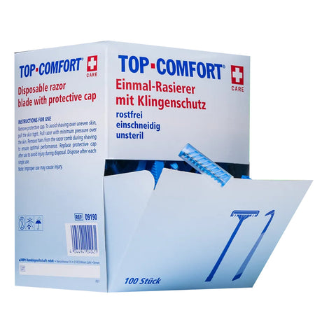 TOP COMFORT Einmalrasierer, einschneidig, blau