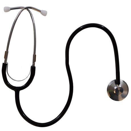 AMPri MED-COMFORT Flachstethoskop, rot - 1 Karton = 100 Stück, Schlauchfarbe: schwarz