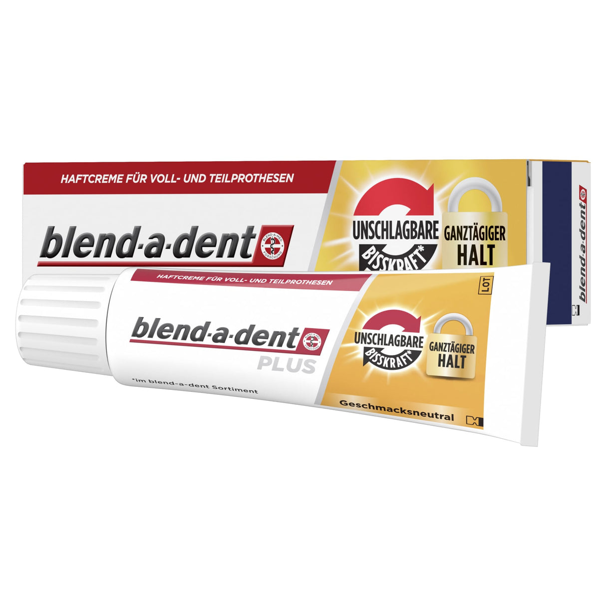 blend-a-dent Plus Haftcreme, Geschmacksneutral, für sicheren Halt beim Essen