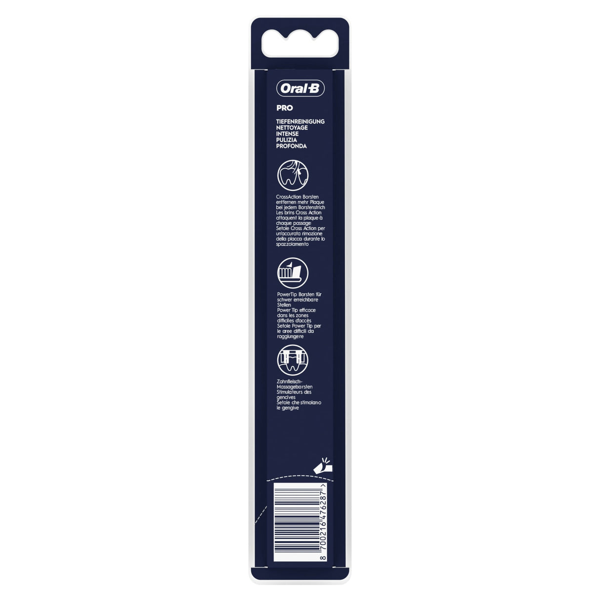 Oral-B Pro-Clean Clinical Cross-Action Zahnbürste, Medium, für die Reinigung aus allen Winkeln – Ansicht 2