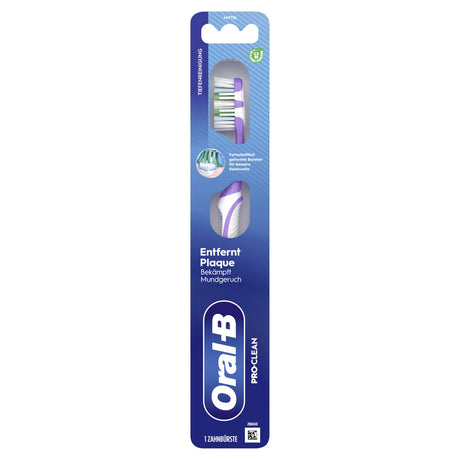 Oral-B Pro-Clean Zahnbürste 40 Medium mit PowerTip-Borsten und Zungenreiniger