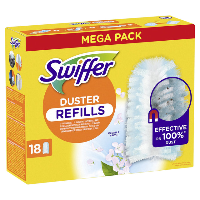 Swiffer Staubmagnet Nachfülltücher, 18er mit Duft, flauschige Fasern