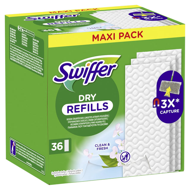 Swiffer Trocken Wischtücher Nachfüllpackung, Großpackung mit Duft
