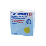 TOP COMFORT Wattestäbchen für die Mundhygiene, 100 mm, Lemon - 1 Karton = 20 Packungen à 25 Sets à 3 Stück